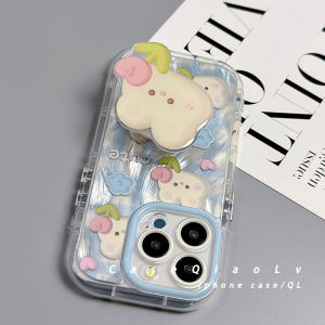 Adorable Rabbit Flower Phone Case Full Cover Protection Soft Silicone Shell Anti-Fall for VIVOX200PRO X80PRO X70 Z5X T1X U3X T2 Z5