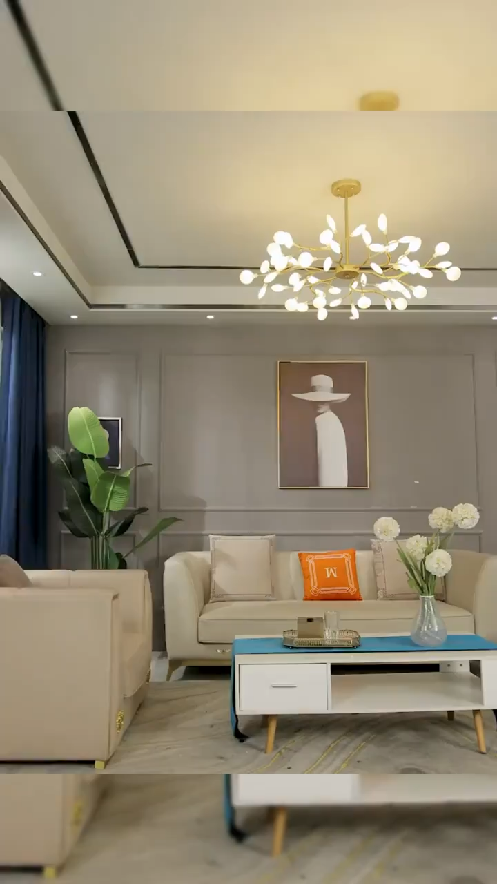 Nordic Ceiling Light Firefly Chandelier for Living Room Center Lights Minimalist Dining Pendant Lamp