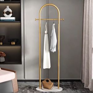 ATTICLIVING U-Shaped Gantungan Baju Serbaguna Minimalisme Berdiri Besi Hanger Gantungan Baju Dewasa
