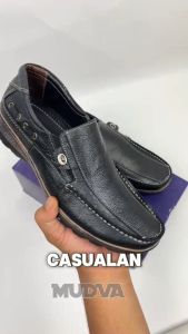 Sepatu Casual Pria Slip On Kulit Sapi Sepatu Semi Formal MD682