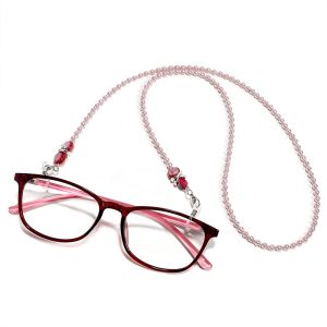 VEITHDIA Retro Pearl Cord Eyeglass Chain with Artificial Pearl Decorations Fashionable Handmade Threading Cord for Glasses