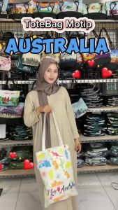 TAS AUSTRALIA TOTE BAG CANVAS READY 6 MOTIF SIAP KIRIM