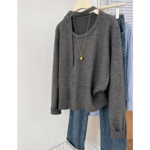 Christmas Atmosphere Red Overhead Scarf Bear Velvet Knitted Sweater Autumn Winter High End Lazy Bear Velvet Inner Wear Knitwear