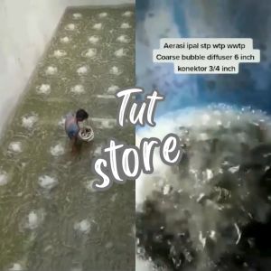 coarse bubble diffuser aerasi bak/kolam water treatment plant stp wtp wwtp ipal