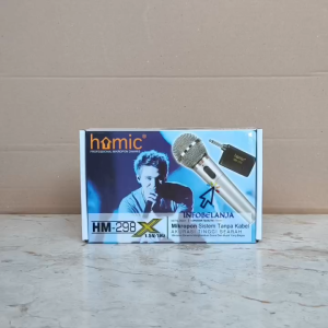 Mic Wireless 2in1 Homic HM-298 Microphone Besi Tanpa Kabel Dan Bisa Pakai Kabel Karaoke Ori