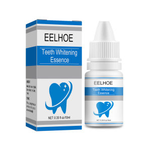 Eelhoe Teeth Whitening Essence Oral Hygiene Cleaning Whiten Tooth Serum Liquid Remove Plaque Stains Bleaching Dental Care Solution Fresh Breath Tooth Tea Coffee Stains Yellow Dental Spot Cleaner Teeth Brightening Essence（10ml）