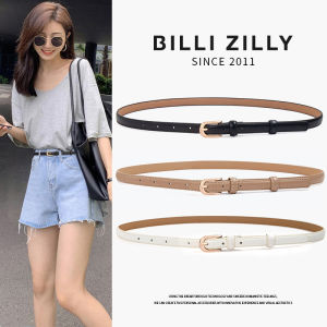 Thắt Lưng Da Thật Màu Đen Đa Năng Cho Nữ Thời Trang Mùa Hè 2024 Thắt Lưng Thắt Eo Quần Jeans Thắt Lưng Da Bò Thắt Lưng