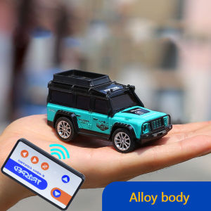 Trasped Mini Rc Car 1:64 Alloy 5-Channel Electric Desktop Remote Control Cars Simulation With Trailer Premium Small Toys