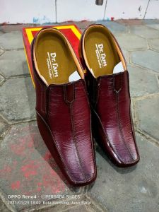 SEPATU SANDAL BUSTONG KULIT PRIA DR. IAM B. 6029 MAROON ( PRODUKSI SENDIRI )