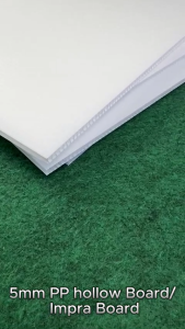 5mm thick PP Corrugated Board 4 x 8 - 122cm 244cm x 2 pcs /PP Hollow/ Impra Board/Plastic Board/Stationery/Living Art /White