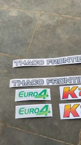 Bộ tem dán xe THACO FRONTIER NEW K250 EURO 4 đủ bộ dán cho xe ô tô thùng tem cao cấp chống bay màu