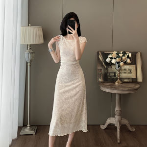 SUYE | Sleeveless Lace Embroidery Womens Maxi Dress