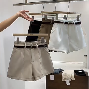 High Waist Short For Women Women ShortsPlus Size Shorts Stretch Shorts Wide Leg Suit Shorts for women with two side pocket comfort casual Pants Womens Fashion Shorts Womens Loose Fit Five Inch Shorts Summer Casual Versatile A- line Wide Leg Pants
