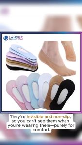 Womans Plain Invisible Socks Ladies non-slip socks Cotton Breathable