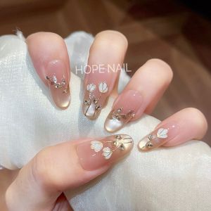 Handmade Pure Desire Gentle Tulip Cat Eye Wearable Nail Art White Enhancing High End Blush Nail Stickers Soft Color Series