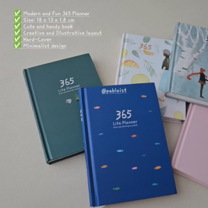 PABLOIST 2025 365 Life Planner Diary Yearly Cute Notebook Daily Weekly Monthly Schedule School Office Supplies Journal