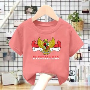 Kaos Anak Laki-Laki Dan Perempuan Motif Bendera Garuda Indonesia Kaos Agustusan Kaos Distro T-shirt