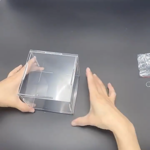 Square Clear Acrylic Display Case Dustproof Assembly Storage Box For Action Figures Car Model Blind Box Collectibles Organizer For Home Display