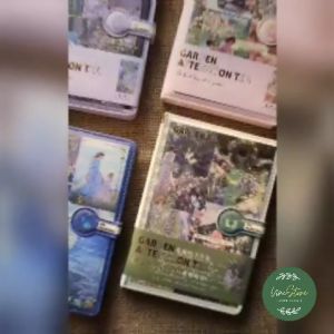 Sổ tay bìa da - sổ nhật kí phong cách cổ điển vintage chủ đề hội họa - garden afternoon tea