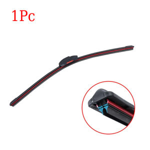 Car Front Wiper Blade Double Rubber Strip J/U-Shaped 14-24 Inch Safe Glass Cleaner Wiping for Vehicle Windshield
