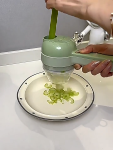 Handheld Electric Food Processor Multifunction Slicer Mincer Rechargeable Usb-C Whole Body Washable For Garlic Chilli Vegetable Cutting