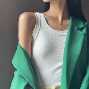 เสื้อกั๊กถักแขนกุดสำหรับผู้หญิง ชุดทำงาน ฤดูใบไม้ผลิ ฤดูร้อน ฤดูใบไม้ร่วง ฤดูหนาว ขนาดใหญ่ เสื้อชั้นใน เสื้อคลุมกันหนาว