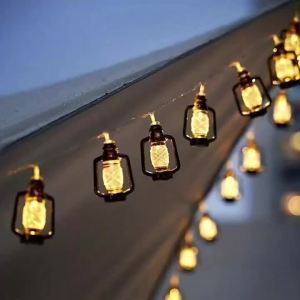 1PC 1.5M/3M Retro Black Bottle Shaped LED Light String Battery Powered Used For Outdoor Camping Vacation Party Decoration