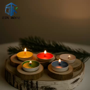 Bộ Nến Tealight Trang Trí + Đế Gỗ Handmade - Tạo Không Gian Ấm Áp