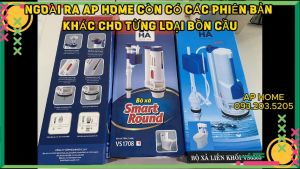 Bộ Xả Bồn Cầu Cao Cấp 3WIN SMART ROUND Nút Nhấn Bồn Cầu 1 khối 2 khối- Nhựa Hùng Anh - Phụ Kiện Phòng Tắm AP Home