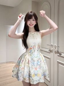 CHANGTONG | Đầm Ngắn Bồng Đẹp Hoa Pháp Mẫu Mới