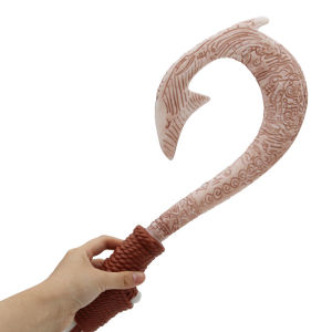 Anime Moana Maui Fish Hook Cosplay Plastic Light Music Party Role-playing toys For Kids.