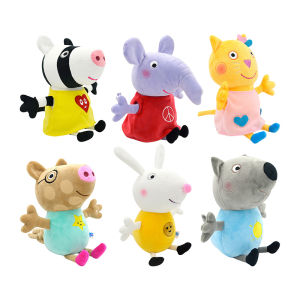 28cm Peppa Pig George Cute Anime Figure Rebecca Rabbit Susy Sheep Kawaii Cartoon Figure Model Stuffed Toy Birthday Gift For Kids