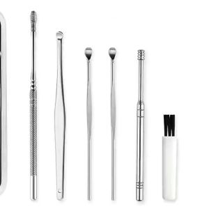 Set Ráy Tai 7 Món Kèm Hộp Thiết Kế Nhỏ Gọn Tiện Lợi Bộ Dụng Cụ Ngoáy Tai Inox Chuyên Dụng Đa Dạng Kích Thước Dễ Dùng TIDO TI DO
