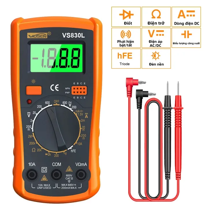 Máy Đo Vạn Năng Kỹ Thuật Số Hướng Dẫn Sử Dụng Máy Đo Dòng Điện AC/DC ...