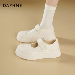 Daphne Thick Heel Mary Jane Shoes Womens Style 2025 New Summer Magic Tape Soft Bottom Casual Shoes Fashionable Flats