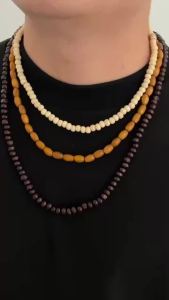 Ingemark | Ingemark 3Pcs/Set Trendy Retro Wooden Bead Chokers Necklace for Women Men Creative Adjustable Neck Chain New Jewelry Accessories