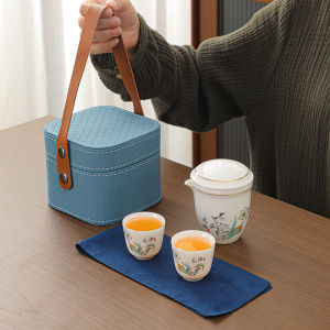 Travel Portable Jade Tea Set