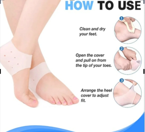 1 Pair Silicone Heel Protector Protective Sleeve Heel Spur Pads For Relief Plantar Fasciitis Heel Pain Reduce Pressure On Heel