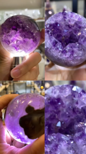 💜 Smiling Amethyst | Fully Polished 🙂full polished agate smile amethyst sphere 紫水进步开口笑 全美裸球