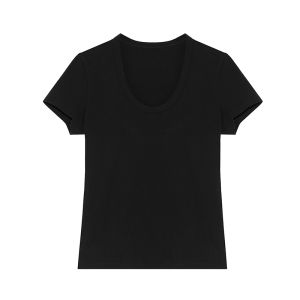 fano studios | Áo Thun Nữ Cổ U Dạng Siêu Mật Độ Cotton Giảm Cân