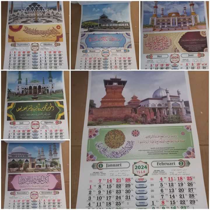 Kalender 2024 jawa dinding Original Menara Kudus- Jawa Weton Lengkap