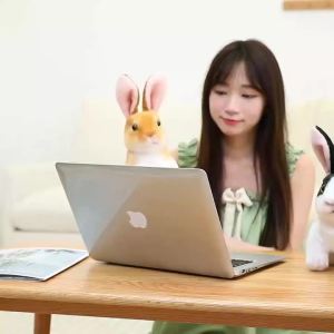 20/30cm Cute Simulation Rabbit Plush Lifelike Stuffed Animal Bunny Soft Doll Easter Birthday Gift Children Toy Home Decor