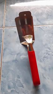 304 Stainless Steel Food Tongs Anti-Scald Extended Handle Spatula Tongs Multifunctional Stainless Steel Cooking Tongs Food Flip Shovel Clamp for Fish Bread Hamburger Bbq