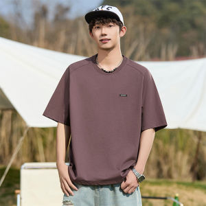 Woodsoon Casual Loose Mens T-shirt Short Sleeve round Neck Summer Fashionable Cotton Polyester Blend Comfortable Top