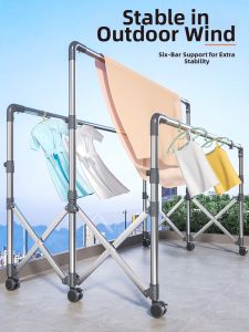 SHUHONG | Stainless Steel 3-bar Telescopic Foldable Clothes Drying Rack