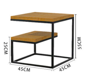 Multifunctional Simple Style Iron Square End Table