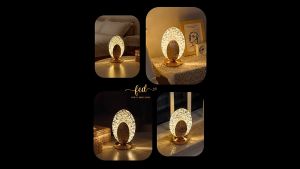 Đèn Bàn LED Cảm Ứng 3 Màu Sắc Pha Lê Có Điều Khiển Từ Xa Sạc Again Ánh Sáng Lung Linh - Quà Tặng Sinh Nhật
