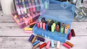 Kotak Benang Jahit Transparan 42 Axis: Penyimpanan Benang Jahit PP