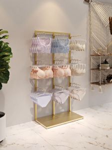 Adjustable Single-Sided Underwear Shelf Bra Hanger Pants Display Stand Floor-Standing Wall-Closeable Iron Metal Furniture
