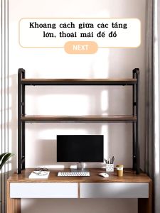 💥Giá Sách Để Bàn Kệ Để Đồ Máy Tính Thiết Kế Kiểu Mới Đa Năng Tiện Lợi Khung Thép Mặt Gỗ Chịu Lực Tốt
